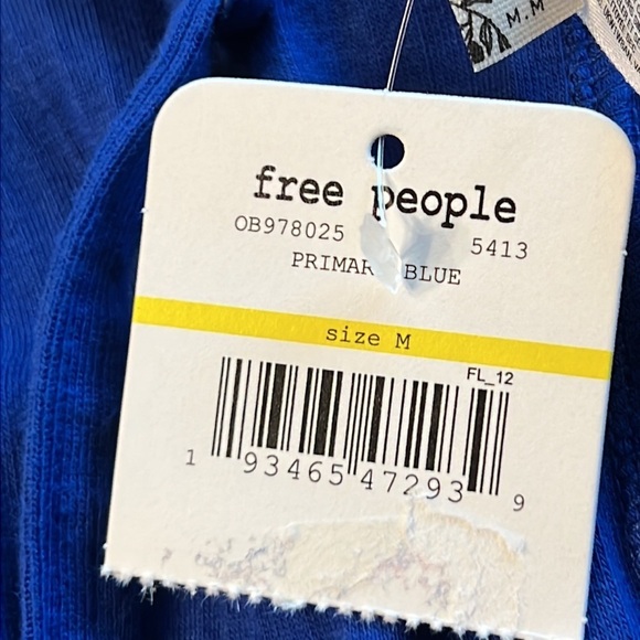 NWT Free People | Marissa primary Blue Bodysuit | Size Medium - Picture 11 of 14